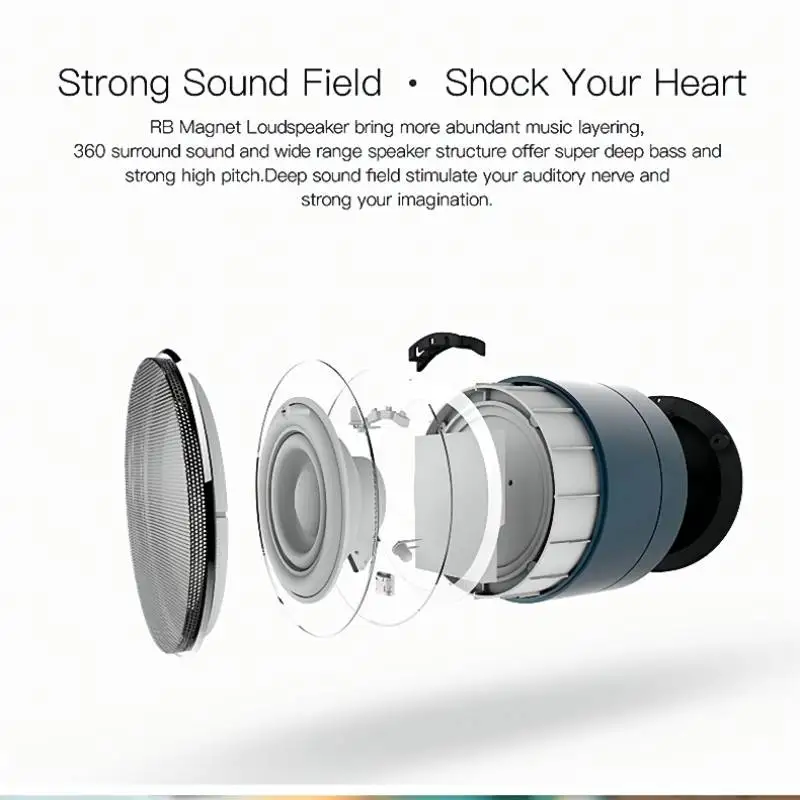 A10 Bluetooth Speaker Aluminum Alloy Portable Small Steel Cannon TF USB AUX Aduio Wireless Connection To Mobile Phone Computer