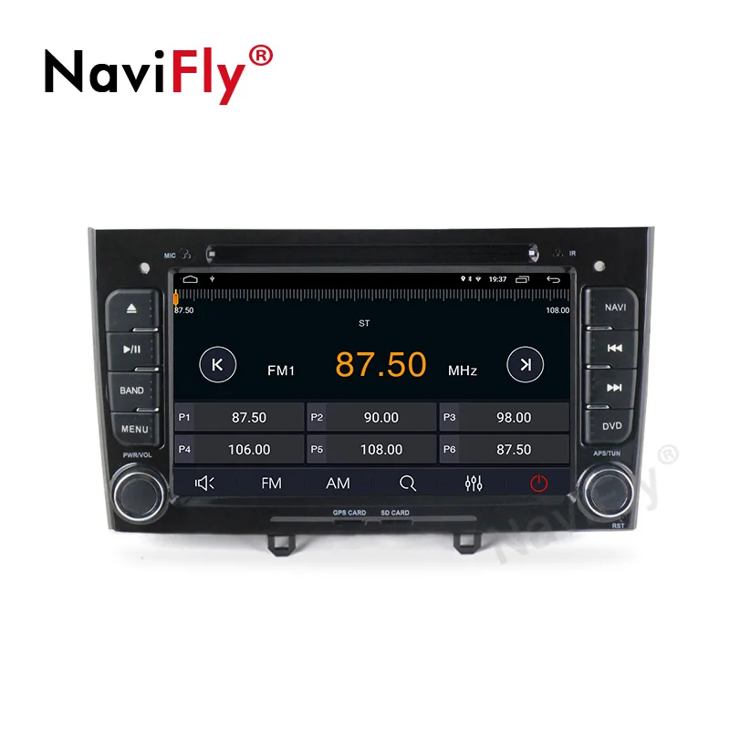 Best Navifly Android 9.1 Car DVD Player GPS Navigation Multimedia For peugeot 308 408 Radio 2009-2014 car Stereo Head Unit 2G RAM 32G 1