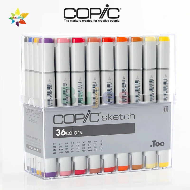 Япония оригинальный Copic Маркер 2-е поколение эскиз 12 24 36 72 цвета мягкой головкой