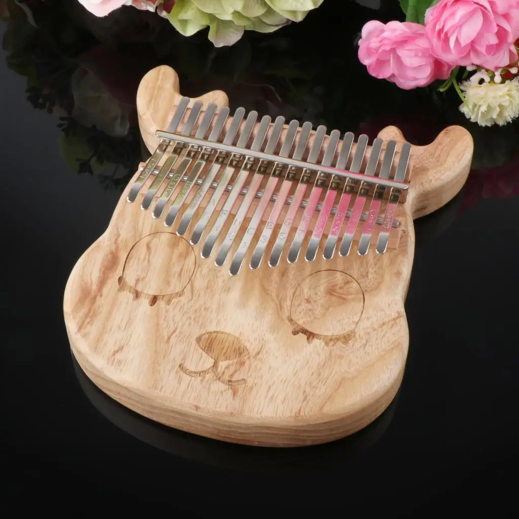 2020 New Kalimba 17 Key Thumb Piano Mahogany w/ Bag Learning Booklet Accessories Kalimba Instrument Set for Adults Music Book