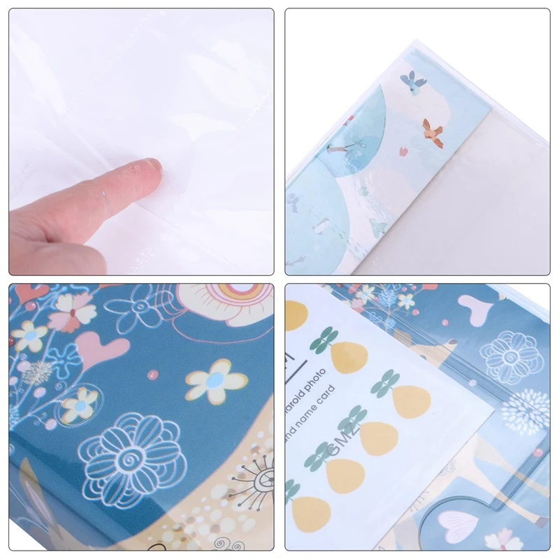 2 Pcs 84 Pockets Photo Album for FujiFilm Instax Mini Polaroid Fuji Film Camera 7 8 9, Dream Fox& Forest Deer