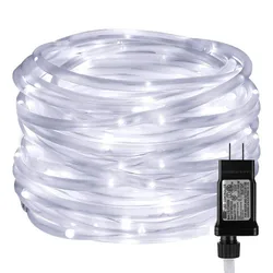 Indoor/Outdoor LED Rope Lights with Timer - 8 Modes, Waterproof, Low Voltage, 10-50M Length - 30M (Wihte)