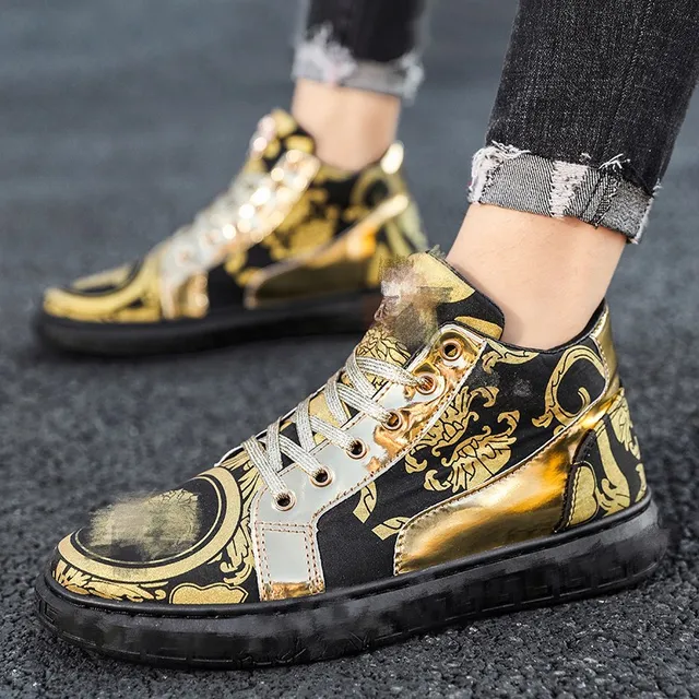 Greg High Top Golden Chunky Sneakers - Image 5