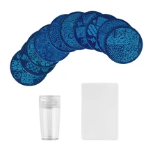 DIY шаблон для ногтей стемпер скребок дизайн ногтей штамповка пластины инструменты для дизайна ногтей