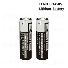 2 шт. EEMB ER14505 AA 3,6 V 2400mAh литиевая батарея Фирменная Новинка, система патрулирования литиевая батарея инструмент ПЛК Батарея