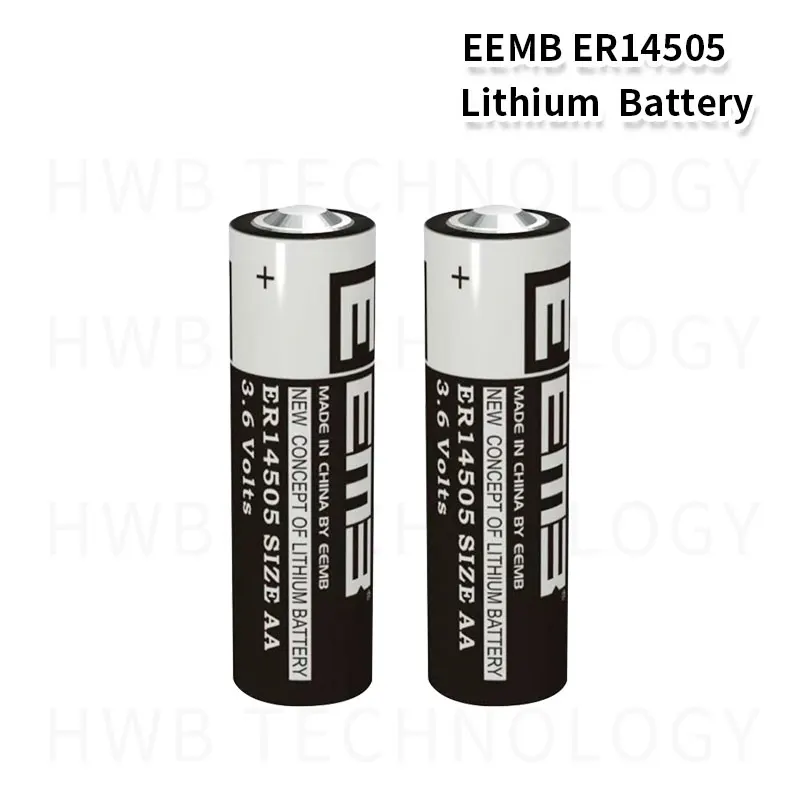 

2pcs EEMB ER14505 AA 3.6V 2400mAh Lithium Battery Brand New,Patrolling rod lithium battery PLC instrument battery