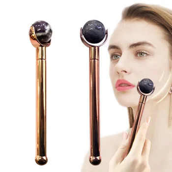 

Natural Amethyst Jade Stone Roller Facial Massager Face Skin Massage Roller Anti Wrinkle Removal Jade Roller Face Lift Tools