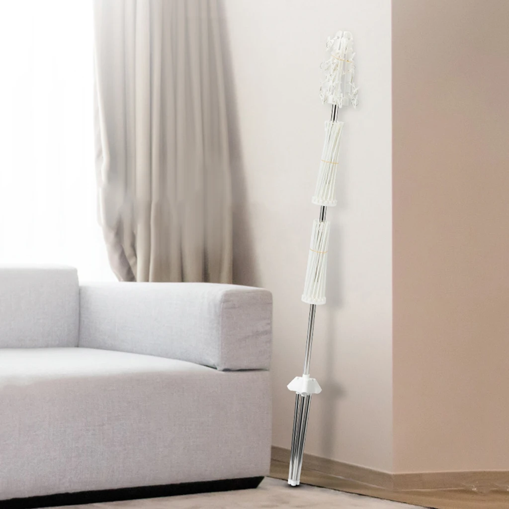 Premium Large Foldable Rolling Clothes Laundry Drying Rack Stainless Steel Heavy Duty Rod