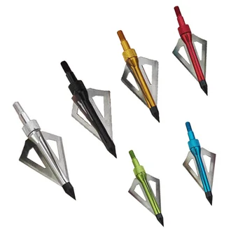 

12Pcs Hunting Broadheads 3 Fixed Blades 100Grain Compound Bow Archery Arrowheads Blades Arrowhead
