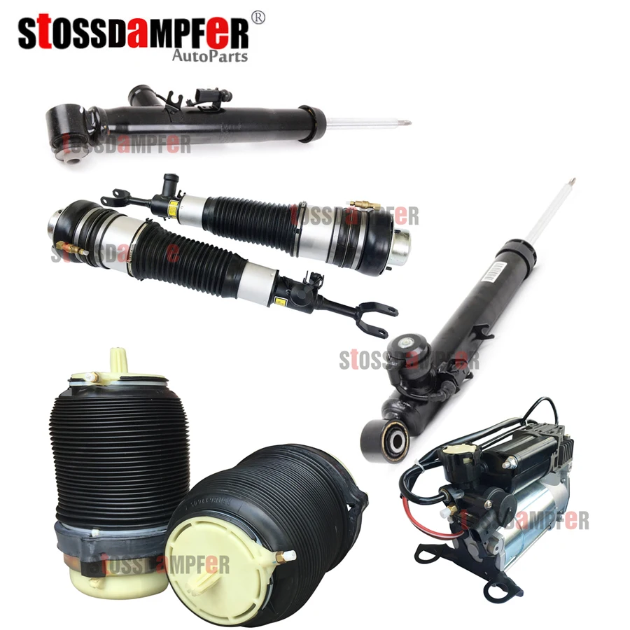 StOSSDaMPFeR 7 шт. амортизатор задней пневмоподвески передняя подвеска Весенняя Сумка воздушный насос подходит для Audi A6 C6 4F0513032H(05312L) 4F0616040AA(39AA