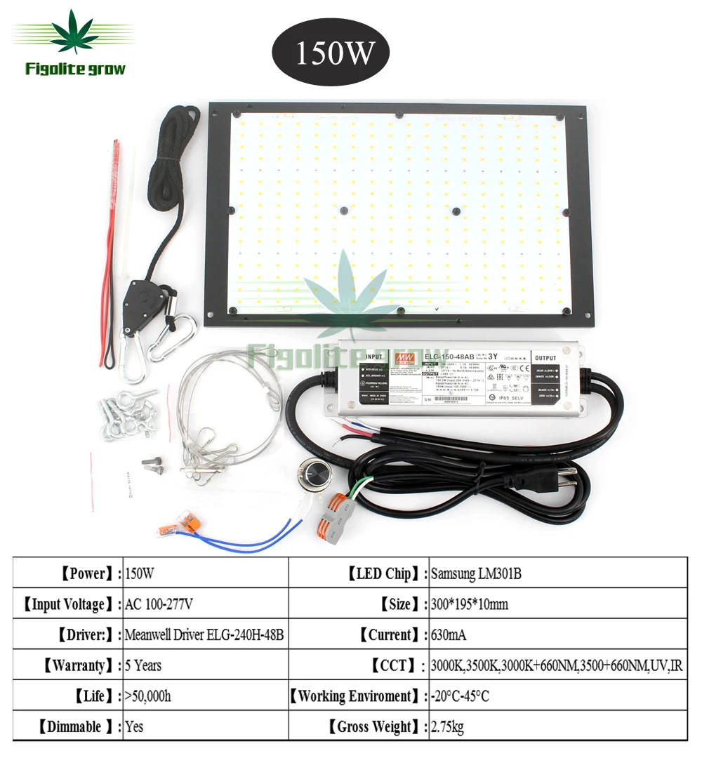 Dimmable 150w 240W QB288 samsung lm301B 3000 K/3500 K mix 660nm UV IR, светодиодный светильник для выращивания, led quantum board с драйвером Meanwell