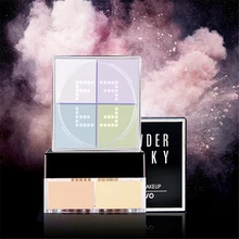 4 цвета рассыпчатая пудра водостойкая увлажняющая косметика для отбеливания лица консилер стойкий контроль жирности пудра для лица