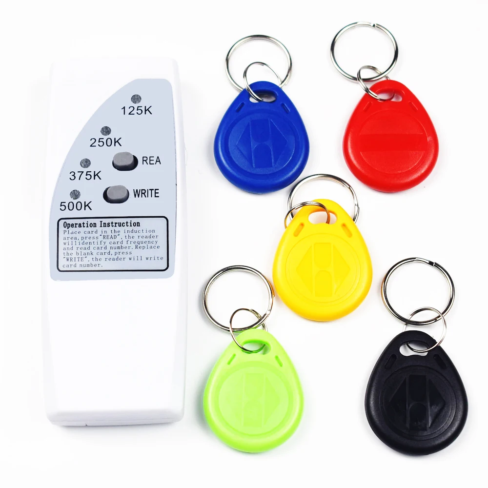 Ручной Rfid считыватель карт 125 кГц копиры Дубликатор duplo и идентификационные метки