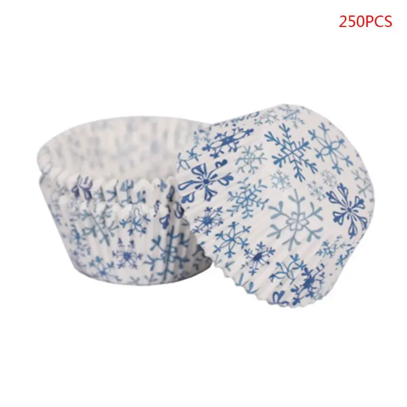 250x Christmas Cupcake Wrapper Paper Muffin Baking Cup Liner Case Birthday Decor M76D