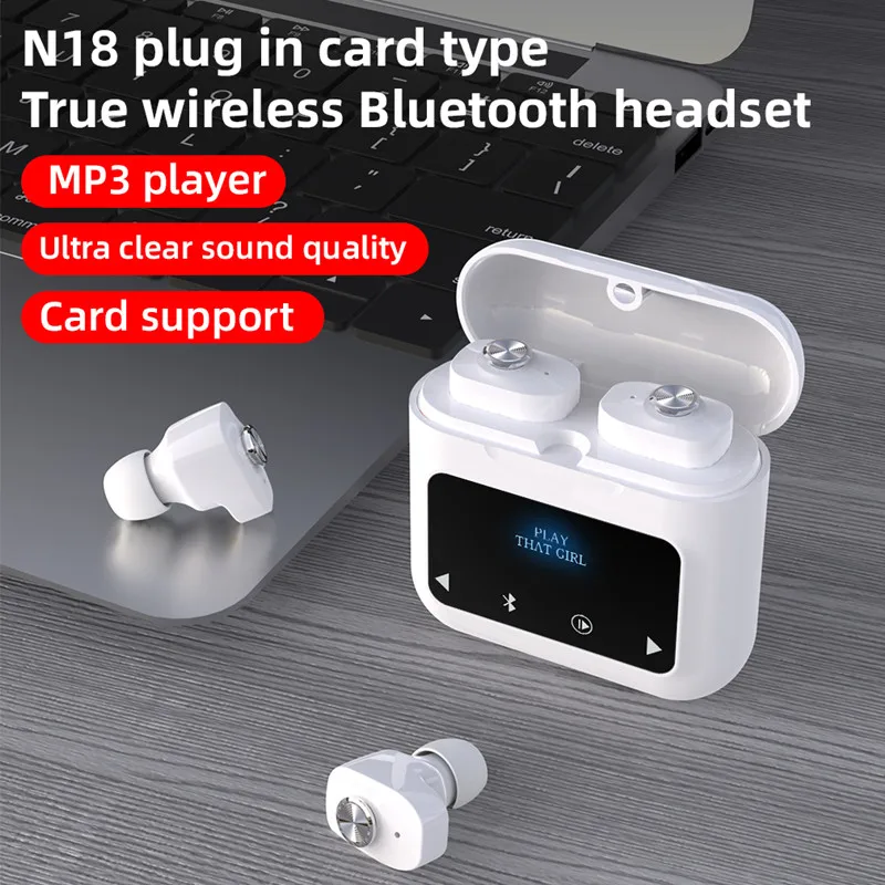 

Новая Bluetooth-гарнитура N1New, можно вставить карту, настоящий беспроводной MP3-плеер, бинауральная спортивная Гарнитура для бега с зарядным отсеком
