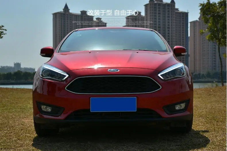 Автомобильный Стайлинг головной светильник s для Ford Focus- светодиодный головной светильник для фокусировки Головной фонарь светодиодный дневной ходовой светильник светодиодный DRL Bi-Xenon HID