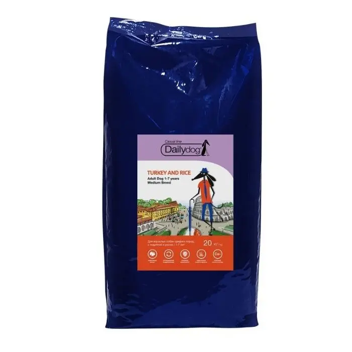 Dailydog Casual Dog Adult Large Turkey and Rice сухой корм для взрослых собак крупных пород с индейкой