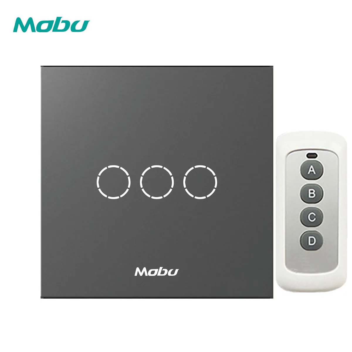Mobu 3Gang 1-way пульт дистанционного управления переключатель, стандарт ЕС/Великобритании, настенный светильник сенсорный выключатель, использовать с пультом дистанционного управления