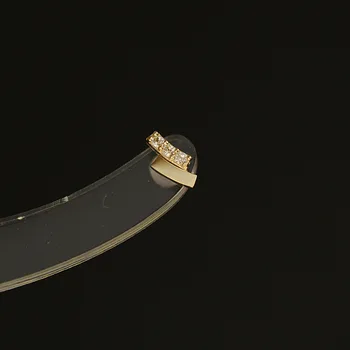 

CMajor 9K Gold Fine Jewelry Short Double-row Curved Mini Curved Stick Fashion Classic Chic Simple Stud Earrings for Girl Women