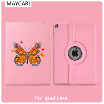 

Ipad2 3 4 Leather 360°Rotatable Back Case Cartoon Butterfly Cover Protective For 2020 iPad Pro 11 12.9 10.5 7.9inch Mini 1 2 3 5
