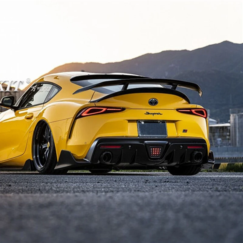 

Для Toyota Supra 2019 2020 + Высококачественный спойлер из углеродного волокна, Задняя Крышка багажника, автомобильный Стайлинг