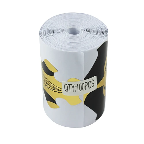 100pcs Finger Angel 50/100/500 шт. золотистого цвета, форма Типсы расширение наклейки рыбы Форма руководство для обучения нанесению акрила УФ гель для ногтей инструменты# FJH10 - Цвет: 100pcs