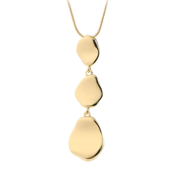 

Long Alloy Sweater Necklace for Women Lrregular Round Statement Necklaces & Pendants Women's New Jewelry for Gifts