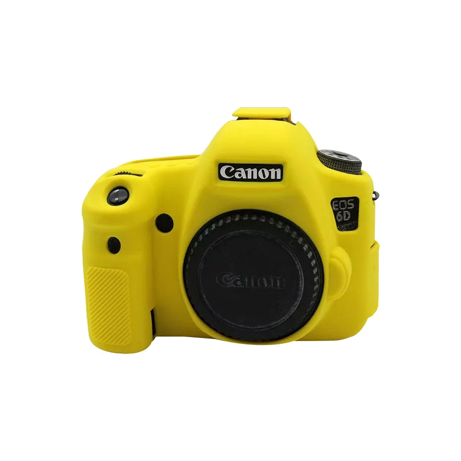 6D Yellow TENENELE Мягкий силиконовый чехол для Canon EOS 6D SLR Камера красочная резиновая крышка Защитная сумка для тела для Canon EOS 6 D аксессуары - Цвет: 6D Yellow