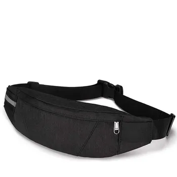 

Fanny Packs Mens Waist Packs Black Waterproof Money Bag Men Purse Travel Wallet Chest Belt Bags Male Waist Bags Canvas Bag 2019