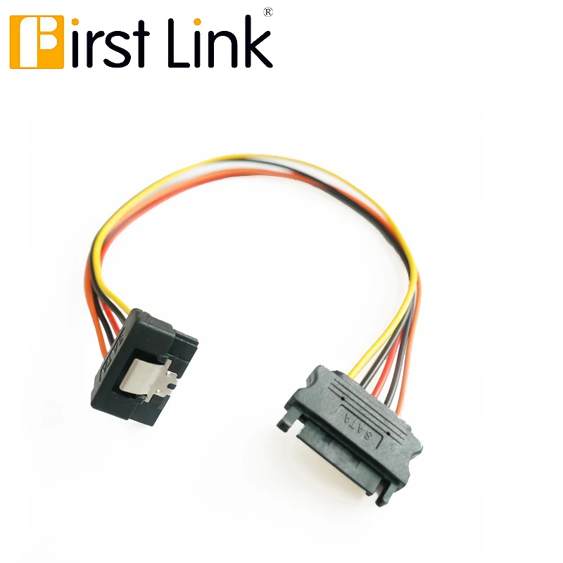 Удлинительный кабель First link 3 В SATA 15 контактов угол 90 градусов разъем штырь-гнездо