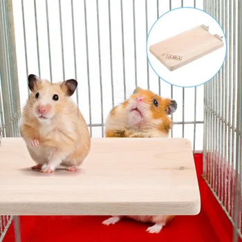 

Small Pet Natural Wood Stand Platform Toy Rectangular Wooden Jumping Climbing Springboard Chinchilla Hamster Life Entertainment