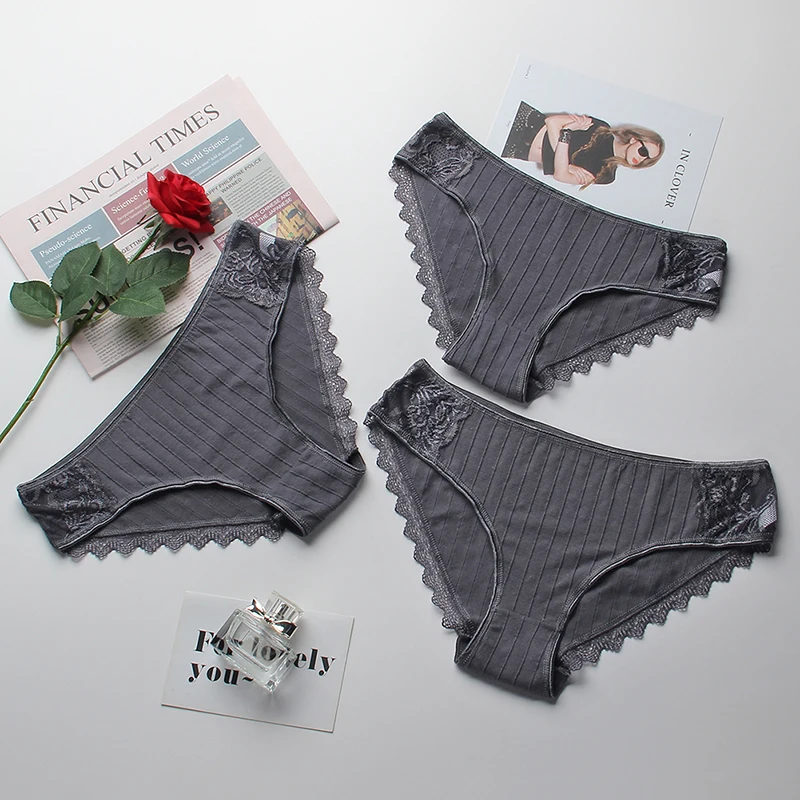 Set 25 3 шт./лот, комплект хлопковых трусиков, женское кружевное нижнее белье, сексуальные трусики, мягкие женские трусики, женское модное нижнее белье, трусы с заниженной талией - Цвет: Set 25