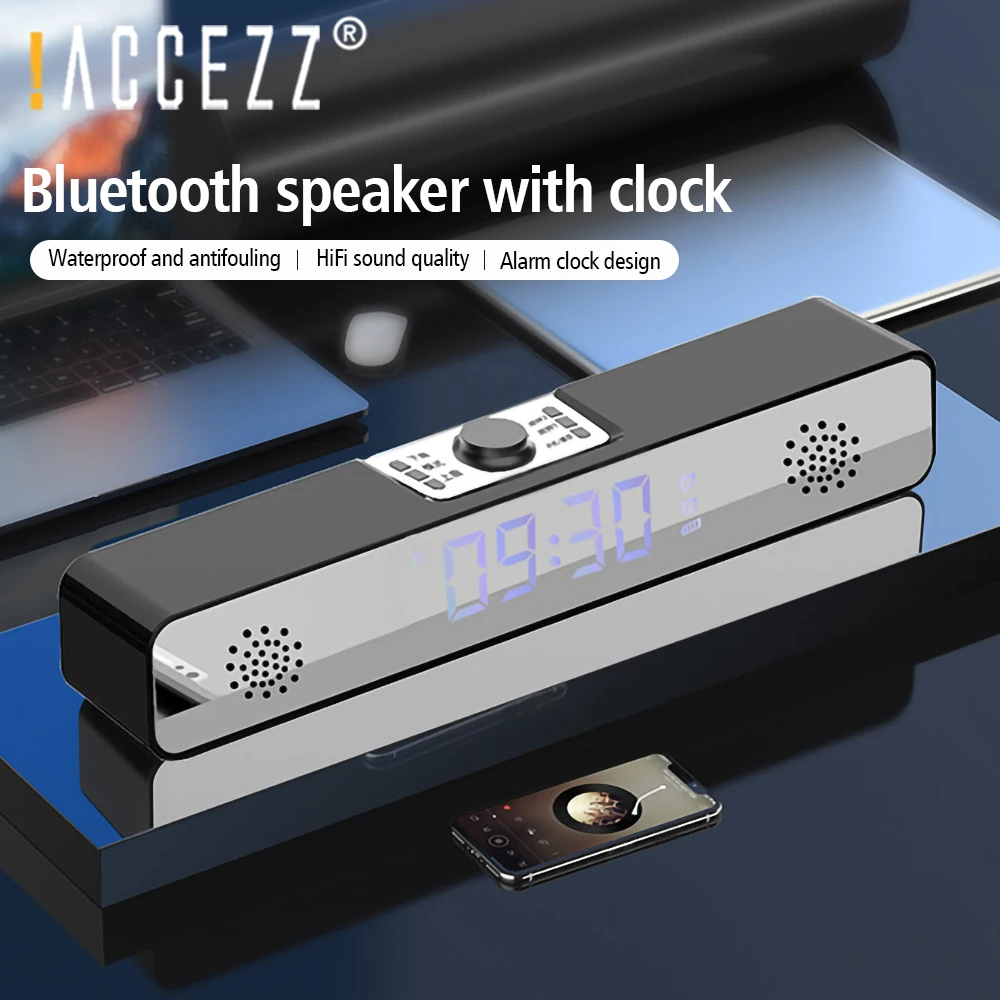 ! ACCEZZ Bluetooth динамик водонепроницаемый HiFi стерео объемный Открытый громкий