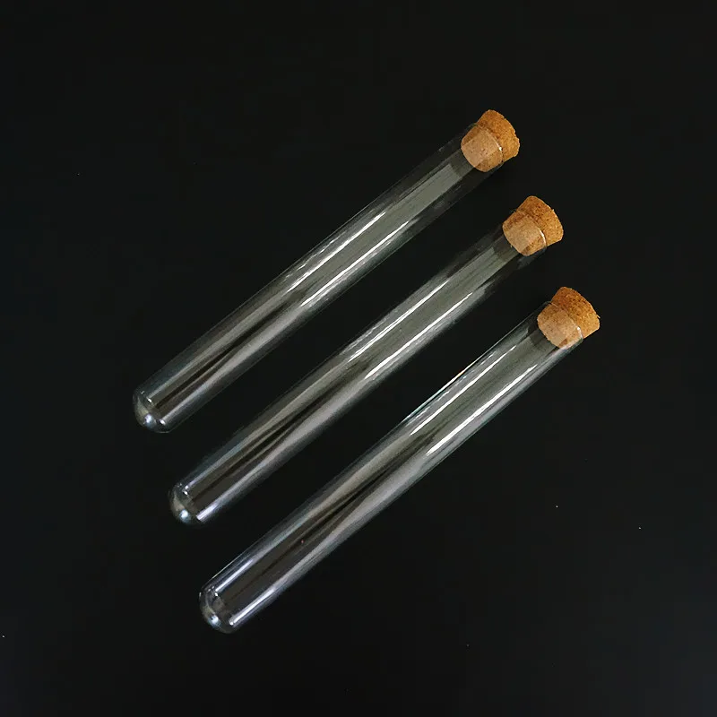 Tubo de Ensaio de Vidro com Fundo Tubo de Análise com Rolha para Experimento de Laboratório Redondo de 18x150mm Escolar 4 rolha para experimento de laboratório escolar