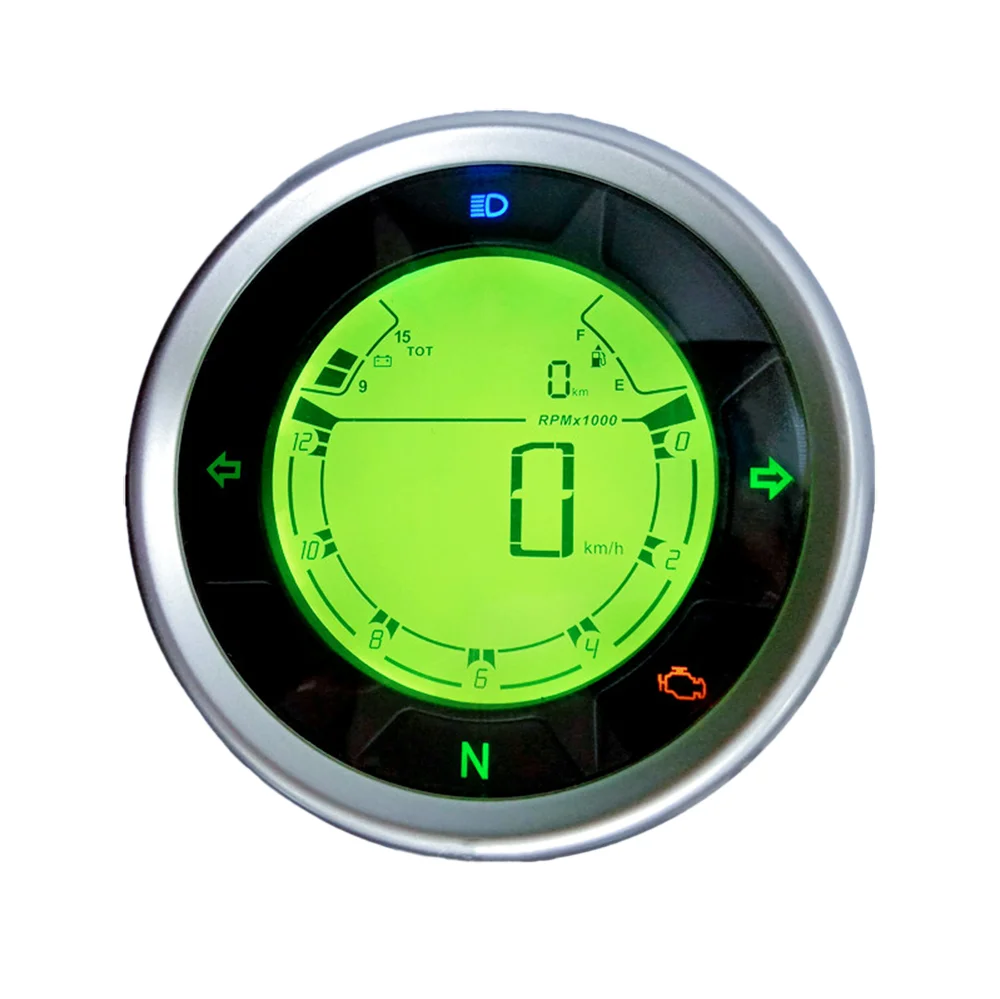Adjustable Universal Motorcycle Digital Tachometer Dash Electronic