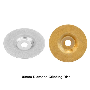 

100mm Diamond Grinding Disc Cut Off Discs Wheel Glass Cuttering Saw Blades Rotary Abrasive Tools Gold/Silver Woodworking Tools