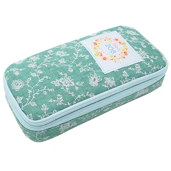 

Bon208 Cute Big Capacity Pencil Case Pencil Pouch Stationery Organizer Lace Pattern Pen Bag Green