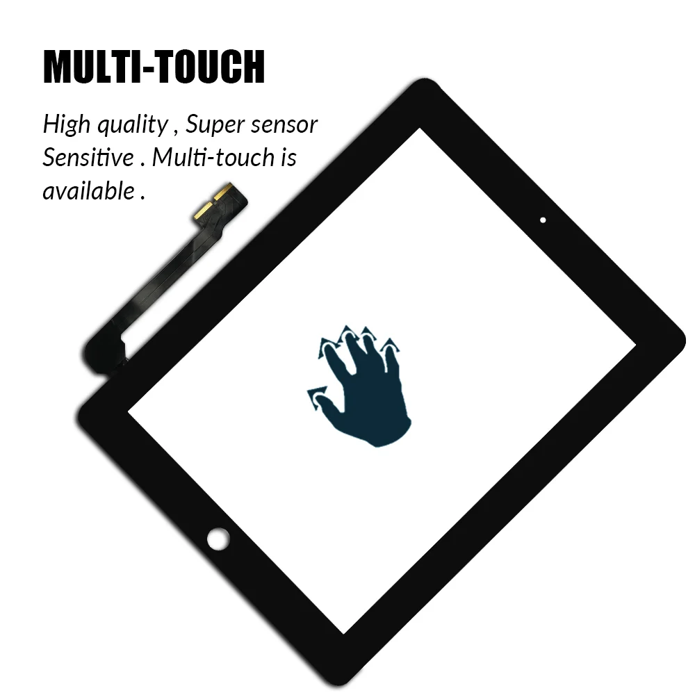 Tela de Toque para Ipad Tela para Ipad Exterior de Vidro Substituição do Painel A1430 A1403 A1458 A1459 A1460 Lcd Sensor Digitalizador 3 4 Ipad3 Ipad4 A1416 - Imagem 5