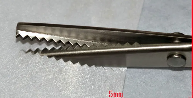 Профессиональный Пошив Ножницы Зигзаг ткань вышивка декоративные ножницы Кухня зигзагообразные ножницы для шитья 3/5/7 мм E