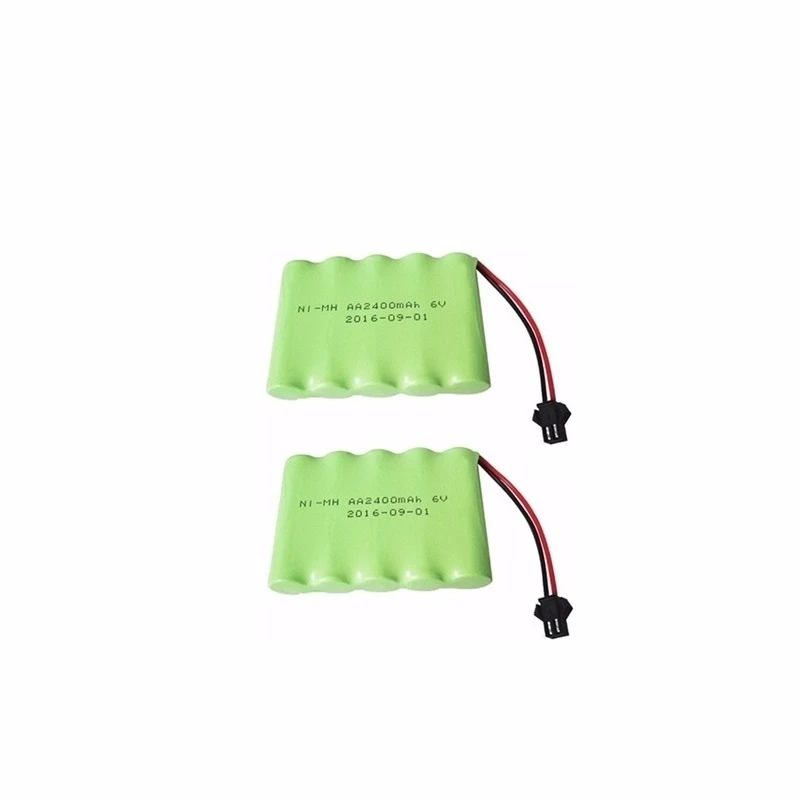 Burgundy SM Plug) Ni-MH 6v 2400mah батарея+ USB зарядное устройство для Rc игрушки автомобили танки грузовики роботы лодки пистолеты AA 6v перезаряжаемый аккумулятор - Цвет: Burgundy