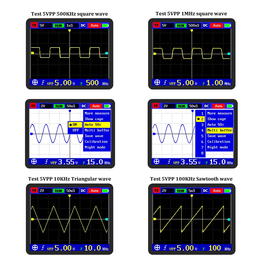 

Digital Handheld Oscilloscope Mini Palm Size Oscilloscope 30M Bandwidth 200MS/s Sampling Rate with P6100 Oscilloscope Probe