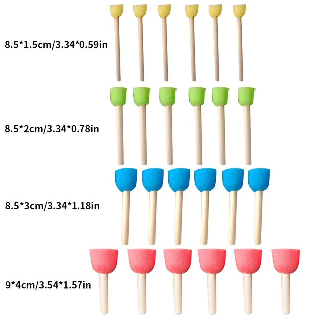 20pcs Round Sponges Brush Set Stencil Sponge Brushes DIY Painting