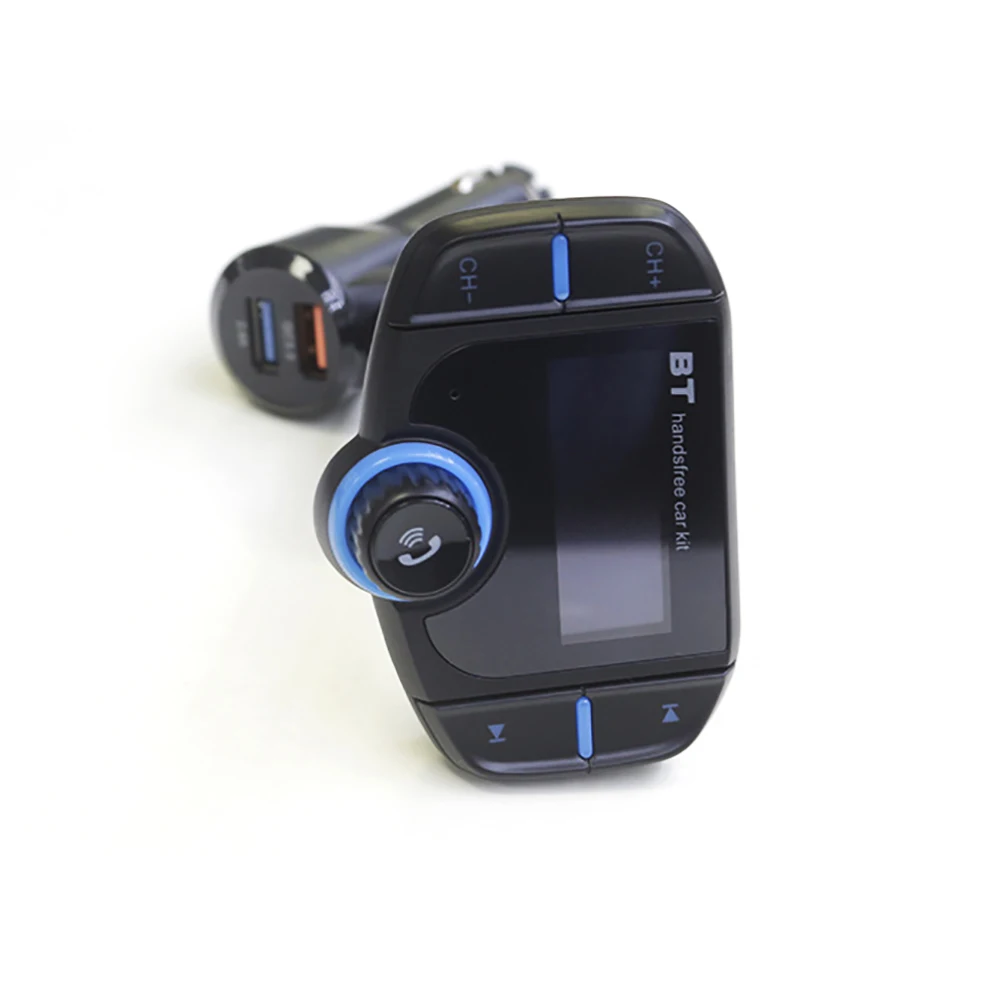 Автомобильный fm-передатчик с дисплеем 1,7 дюйма, улучшенный Bluetooth передатчик BT70, быстрая зарядка 3,0, беспроводной fm-модулятор