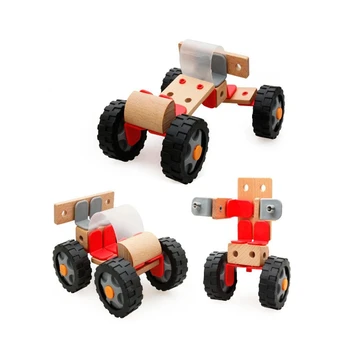 

Diy 3D Wooden Puzzle Educational Toys For ChildrenFour-Wheeler Assembly Motorcycle Kids Toy Assembly Toy Gift For Boys Girls