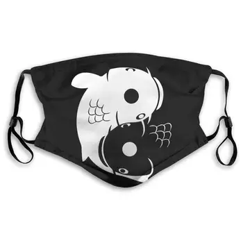 

Yin Yang Carp Unisex Anti-Pollution Mask Dust Mask with Filter Mask Black