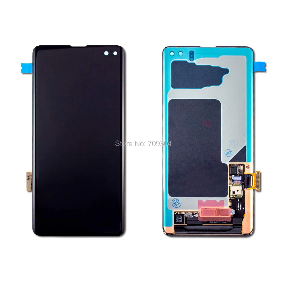 Супер AMOLED S10 lcd для SAMSUNG Galaxy S10 Plus кодирующий преобразователь сенсорного экрана в сборе S10E