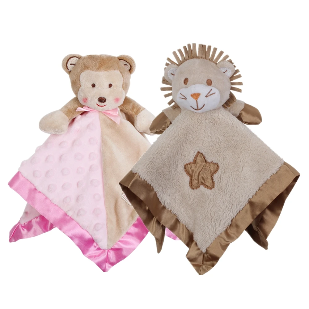 

Furry Soft Baby Stuffed Animal Dotty Soothe Blanket Baby Sleeping Security Blanket Lions Pacify Towel Newborn Appease Blanket