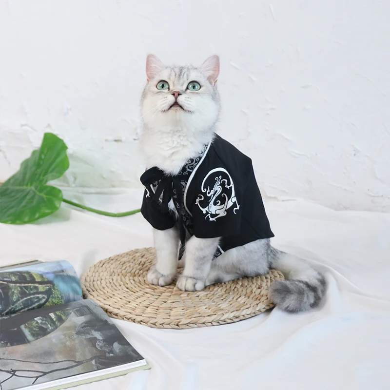 

Cat Cloak Pet Dog Cape Leisure Tops Teddy Pet Cat Clothes Spring Summer Poodle Dog Clothes Small Dog Dragon Robe Pet Clothing