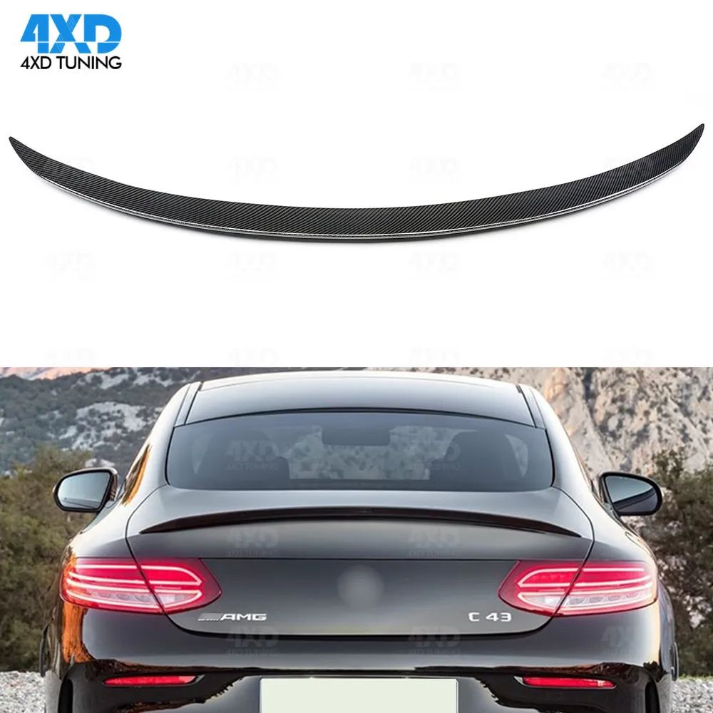 W205 купе карбоновый спойлер C43 Стиль для Mercedes C63 C200 C300 C220 C250 C43 AMG задний багажник спойлер крыло 20182019