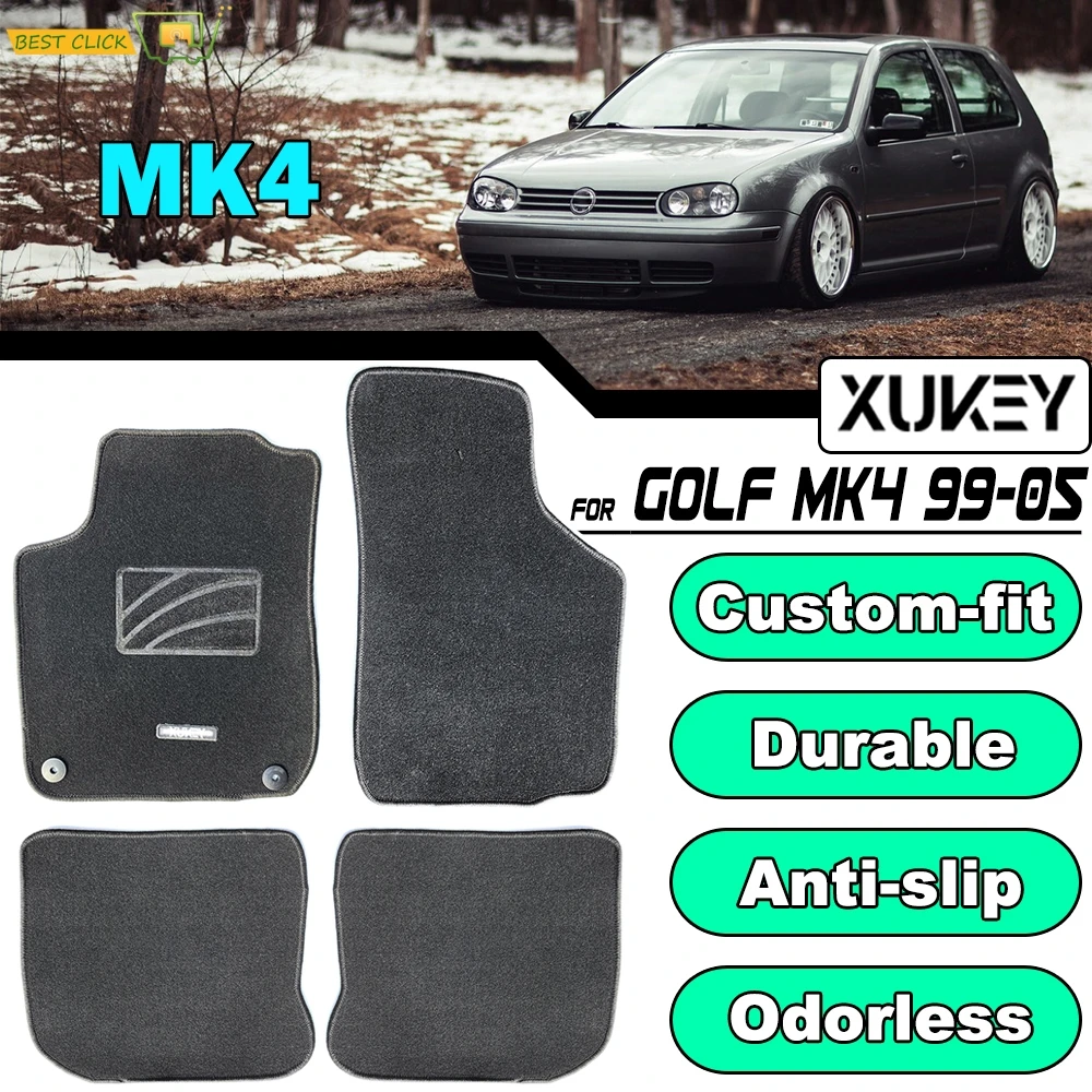 Пользовательские Коврики для VW Golf MK4 Jetta MK4 1999-2005 водонепроницаемый ковер нейлоновый лайнер передний задний 2000 2001 2002 2003 2004